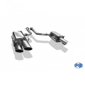 Silencieux arrière duplex inox 2x115x85mm type 38 pour LEXUS RC F