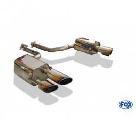 Silent rear duplex stainless steel 2x115x85mm type 38 (Titan color) for LEXUS RC F