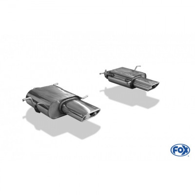 Silent rear duplex stainless steel 1x150x70mm type 53 for MASERATI 3200 GT