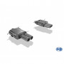 Silencieux arrière duplex inox 2x80mm type 12 pour MASERATI 3200 GT
