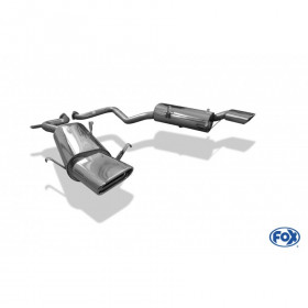 Silent rear duplex stainless steel 1x150x70mm type 53 for MASERATI GHIBLI