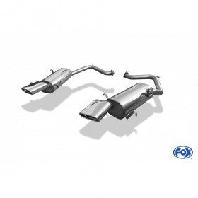 Silencieux arrière duplex inox 1x150x70mm type 53 pour MASERATI QUATTROPORTE IV