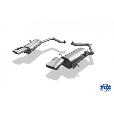 Silent rear duplex stainless steel 1x150x70mm type 53 for MASERATI QUATTROPORTE IV