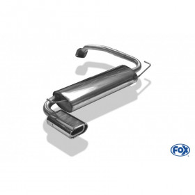 Silent stainless steel rear 1x135x80mm type 53 for MAZDA 323F/323C TYPE BA