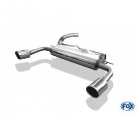 Silencieux arrière duplex inox 1x100mm type 16 pour FORD FOCUS ST LINE MK3 (HAYON)