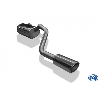 Silencieux arrière inox 1x100mm type 16 pour MAZDA 3 TYPE BL
