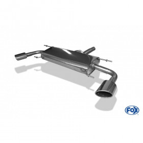 Silent rear duplex stainless steel 1x115x85mm type 38 for MAZDA 3 (COFFRE) TYPE BM