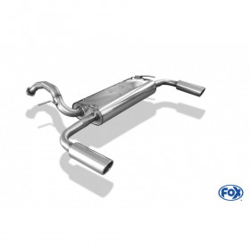 Silencieux arrière duplex inox 1x90mm type 16 pour MAZDA 5 TYPE CR1