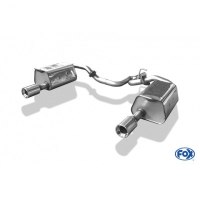 Silencieux arrière duplex inox 1x90mm type 13 pour MAZDA 6 TYPE GG/GY (NON FACELIFT)