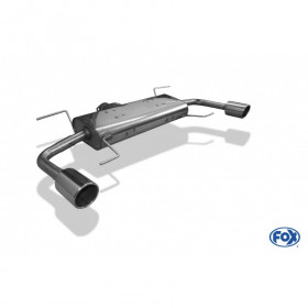 Silent rear duplex stainless steel 1x100mm type 16 for MAZDA 6 TYPE GJ (BERLINE)