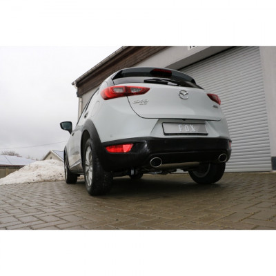 Silencieux arrière duplex inox 1x115x85mm type 32 pour MAZDA CX3 TYPE DK (AWD)