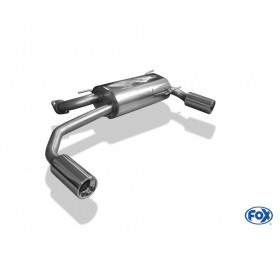 Silencieux arrière duplex inox 1x90mm type 13 pour MAZDA MX5 TYPE NA