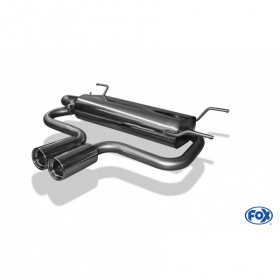 Silencieux arrière inox 2x80mm type 13 (sortie centrale) pour MAZDA MX5 TYPE NB