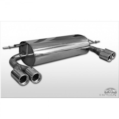 Silencieux arrière duplex (Super Sound) inox 2x76mm type 13 pour MAZDA MX5 TYPE NC