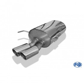 Silent stainless steel rear 2x76mm type 16 for MAZDA XEDOS 9