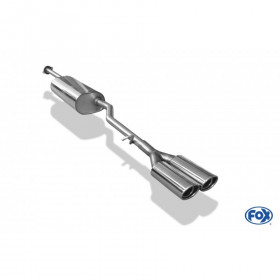 Silencieux arrière inox 2x88x74mm type 32 pour MERCEDES CLASSE A TYPE W168