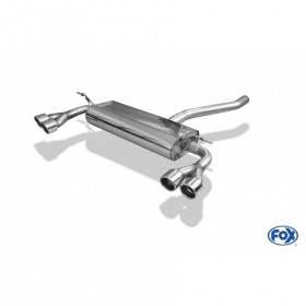 Silent rear duplex stainless steel 2x76mm type 16 (Brabus bumper) for MERCEDES CLASSE A TYPE W176