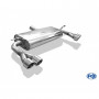 Silent rear duplex stainless steel 2x76mm type 16 (for Brabus bumper) for MERCEDES CLASSE A 4-MATIC TYPE W176/245