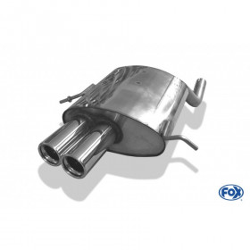 Silent stainless steel rear 2x76mm type 13 for MERCEDES CLASSE C SPORTCOUPE TYPE CL203