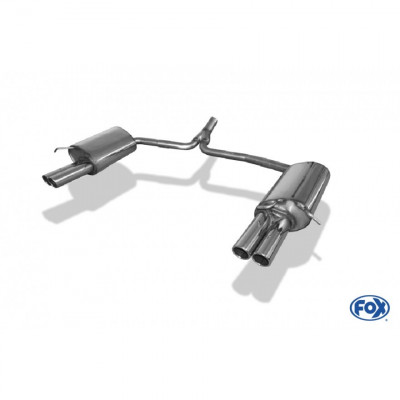 Silencieux arrière duplex inox 2x70mm type 16 pour MERCEDES CLASSE C TYPE W204/S204 POUR PACK AMG