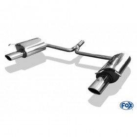 Silencieux arrière duplex inox 1x115x85mm type 32 pour MERCEDES CLASSE C TYPE W204/S204 SANS PACK AMG