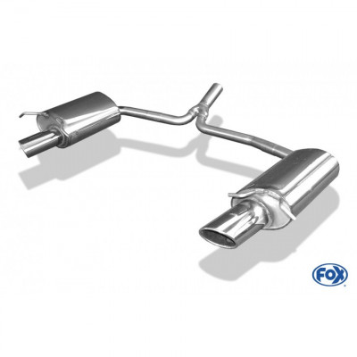 Silencieux arrière duplex inox 1x115x85mm type 38 pour MERCEDES CLASSE C TYPE W204/S204 SANS PACK AMG