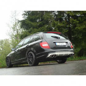 Silent rear duplex stainless steel 2x1115x85mm type 32 for MERCEDES CLASSE C TYPE W204/S204 FOR PACK AMG AND DIFFUSEUR C63