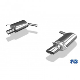 Silent rear duplex stainless steel 1x115x85mm type 38 for MERCEDES CLASSE C TYPE W204/S204 FOR PACK AMG