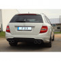 Silent rear duplex stainless steel 2x115x85mm type 32 for MERCEDES CLASSE C TYPE W204/S204 FOR PACK AMG - DIFFUSEUR C63