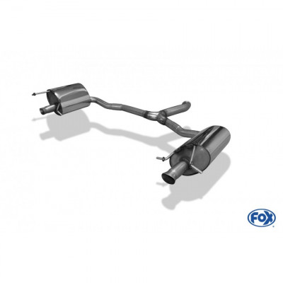 Silent rear duplex stainless steel for original output for MERCEDES CLASSE C TYPE W205 BERLINE/BREAK