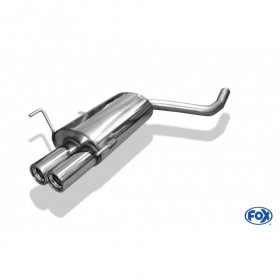 Silencieux arrière inox 2x80mm type 13 pour MERCEDES CLK TYPE W208