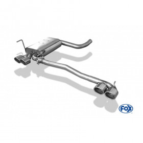 Silencieux arrière duplex inox 2x88x74mm type 32 pour MERCEDES CLK TYPE W208