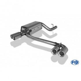 Silencieux arrière duplex inox 2x80mm type 17 pour MERCEDES CLK TYPE W209