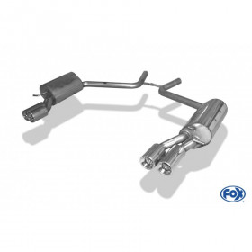 Silencieux arrière duplex inox 2x90mm type 13 pour MERCEDES CLS TYPE C219
