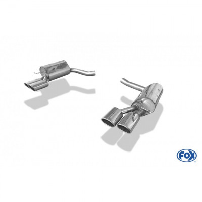 Silent rear duplex stainless steel 2x115x85mm type 32 for MERCEDES CLS TYPE C218