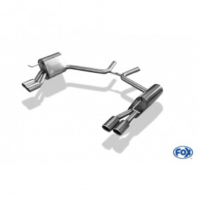 Silent rear duplex stainless steel 2x76mm type 13 for MERCEDES CLASSE E TYPE W211