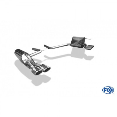 Silencieux arrière duplex inox 2x106x71mm type 32 pour MERCEDES CLASSE E TYPE W211