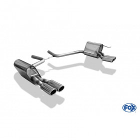 Silencieux arrière duplex inox 2x88x74mm type 32 pour MERCEDES CLASSE E TYPE S211