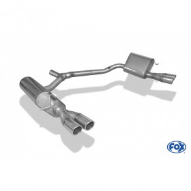 Silencieux arrière duplex inox 2x70mm type 16 pour MERCEDES CLASSE E TYPE W212