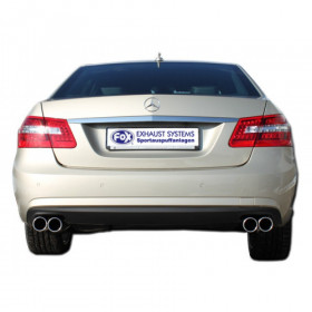 Silent rear duplex stainless steel 2x80mm type 13 for MERCEDES CLASSE E TYPE W212