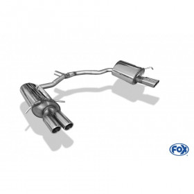 Silent rear duplex stainless steel 2x70mm type 16 for MERCEDES CLASSE E CABRIOLET TYPE A207