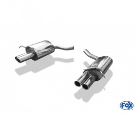 Silencieux arrière duplex inox 2x70mm type 16 pour MERCEDES CLASSE E CABRIOLET TYPE A207