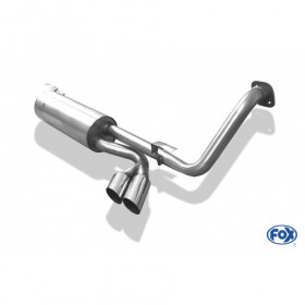 Silent rear "sidepipe" stainless steel 2x80mm type 14 for MERCEDES CLASSE G500 TYPE 463