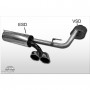 Silencieux arrière "sidepipe" inox 2x115x85mm type 38 pour MERCEDES CLASSE G TYPE 463