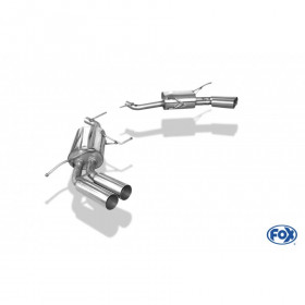 Silencieux arrière duplex inox 2x76mm type 10 pour MERCEDES CLASSE G TYPE X164
