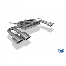 Silencieux arrière duplex inox 2x115x85mm type 32 pour HYUNDAI TUCSON 4x4 TYPE TLE