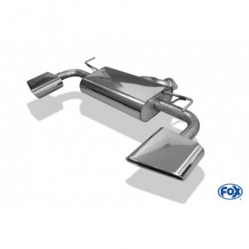 Silent rear duplex stainless steel 1x220x80mm type 49 for HYUNDAI TUCSON 4x2/4x4 TYPE TLE (with FAP)