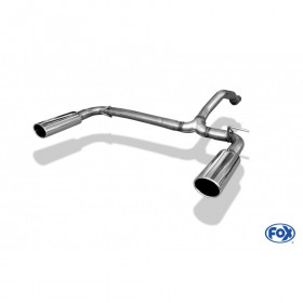 Système d'embouts d'échappement duplex inox 1x115x85mm type 36 pour MERCEDES ML TYPE W163