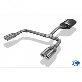 Silent rear duplex stainless steel 2x80mm type 13 for MERCEDES ML TYPE W163