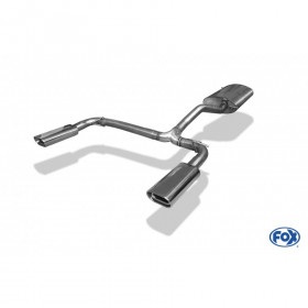 Silencieux arrière duplex inox 1x135x80mm type 53 pour MERCEDES ML TYPE W163